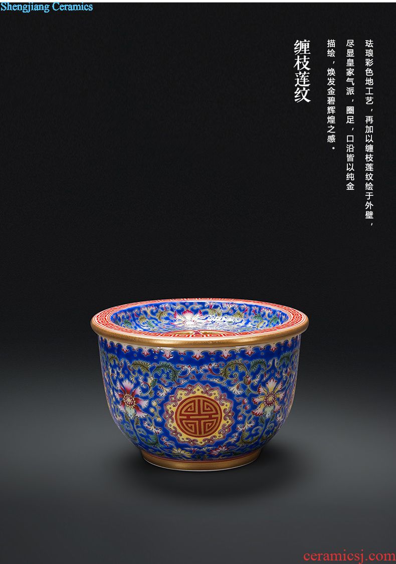 JingJun Jingdezhen ceramics Blue and white flower is all hand hand sample tea cup Kung fu master tea cups