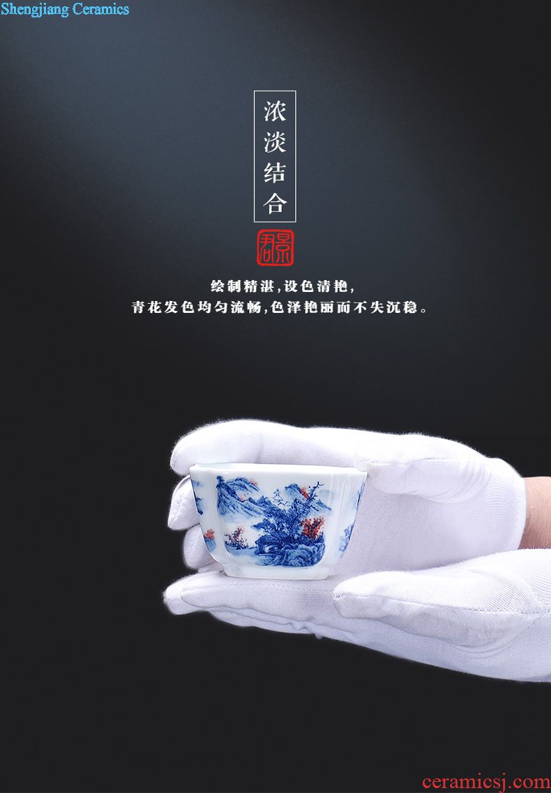 JingJun Jingdezhen ceramics Hand painted enamel All hand sample tea cup kung fu tea cups