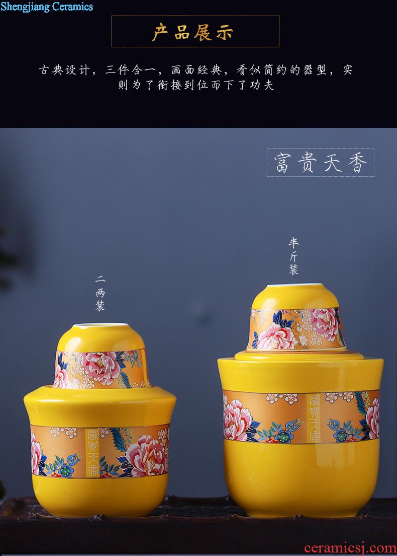 Archaize of jingdezhen ceramic wine jars home 20/50 jin put reserva medicine bottles of liquor cylinder tank seal pot