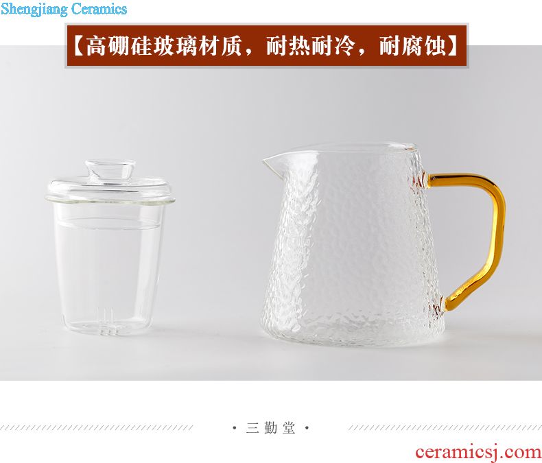 Three frequently hall tea set Ceramic kung fu tea tureen of a complete set of small set of tea cups celadon fair mug tea sets