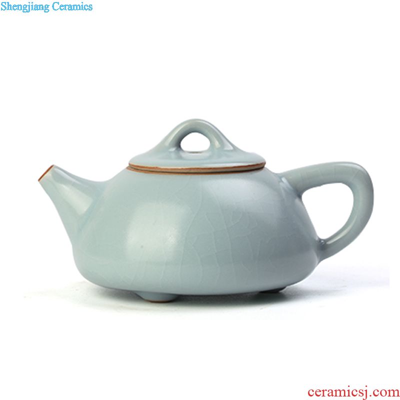 Three frequently hall your kiln kung fu tea set piece of jingdezhen ceramic teapot tea ceremony of a complete set of sample tea cup TZS173