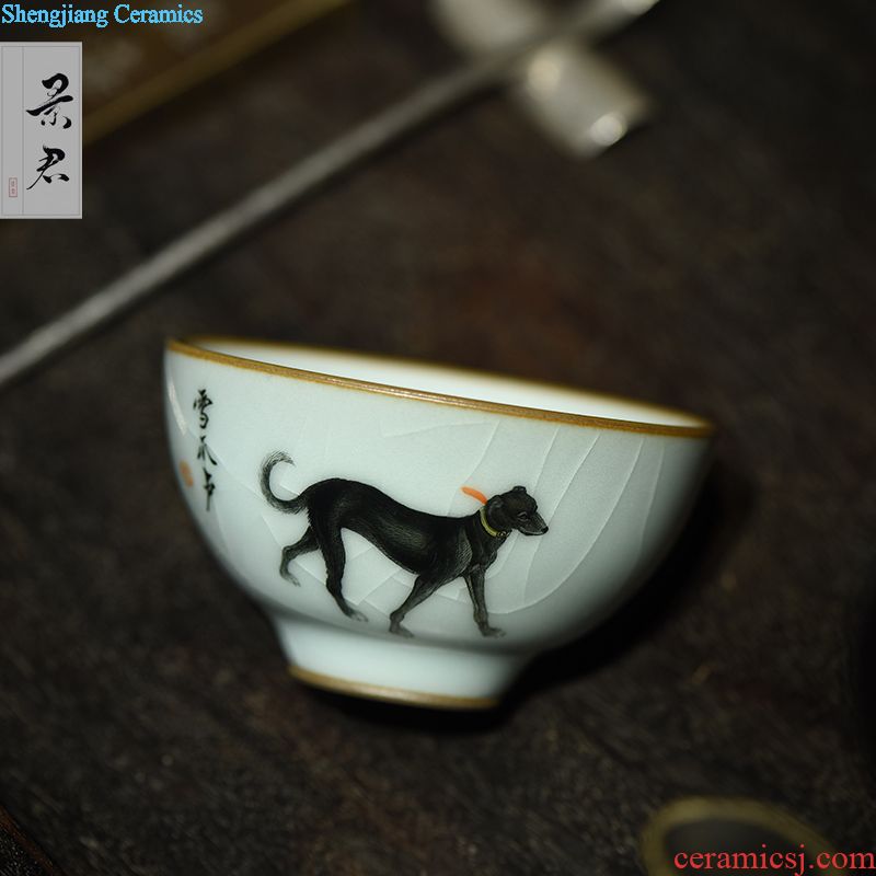 Jingdezhen porcelain enamel colour of flowers and birds all hand sample tea cup kung fu tea cup ceramic cup personal Lord