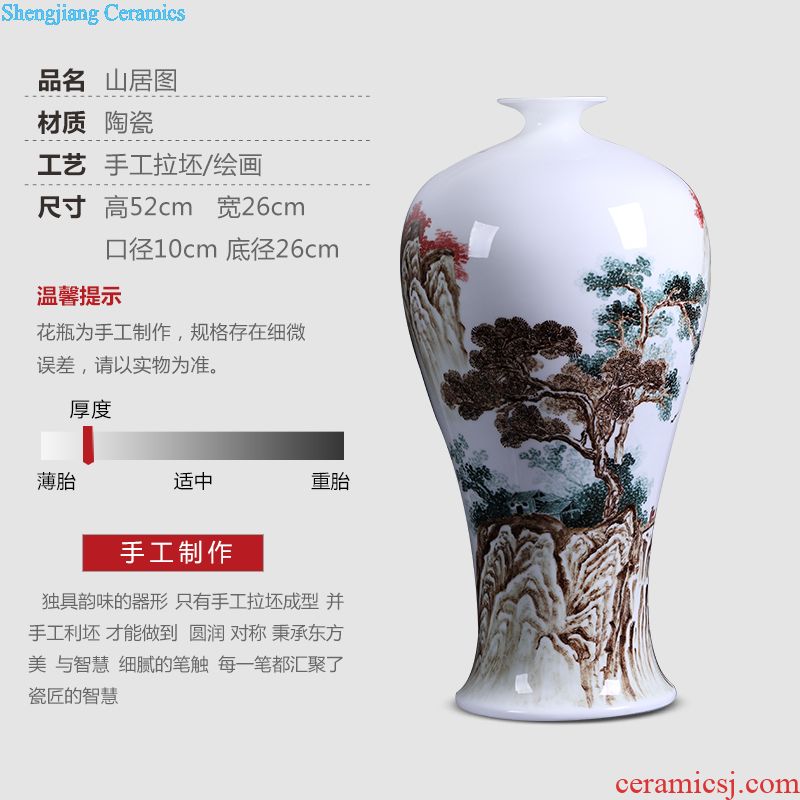 Jingdezhen blue and white porcelain vases, pottery and porcelain large hand-painted songshan friends sitting room place of new Chinese style household act the role ofing is tasted