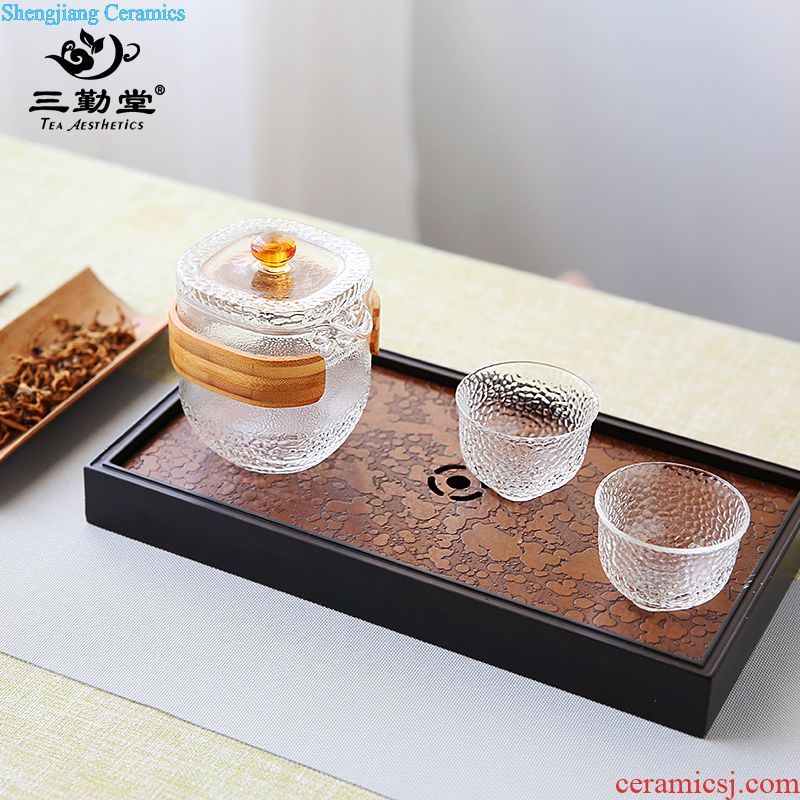 Three frequently gentleman sample tea cup Kung fu tea sets master cup single cup jingdezhen ceramic tea set S42134