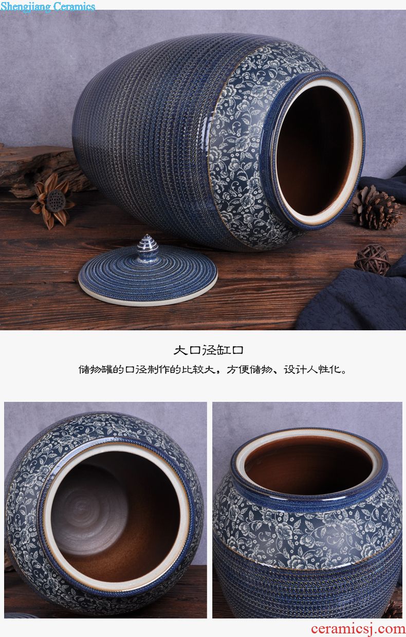 Jingdezhen ceramic jars 50 kg protoplasmic wine bottle it sealed jar of wine bottle wine jar can take leader