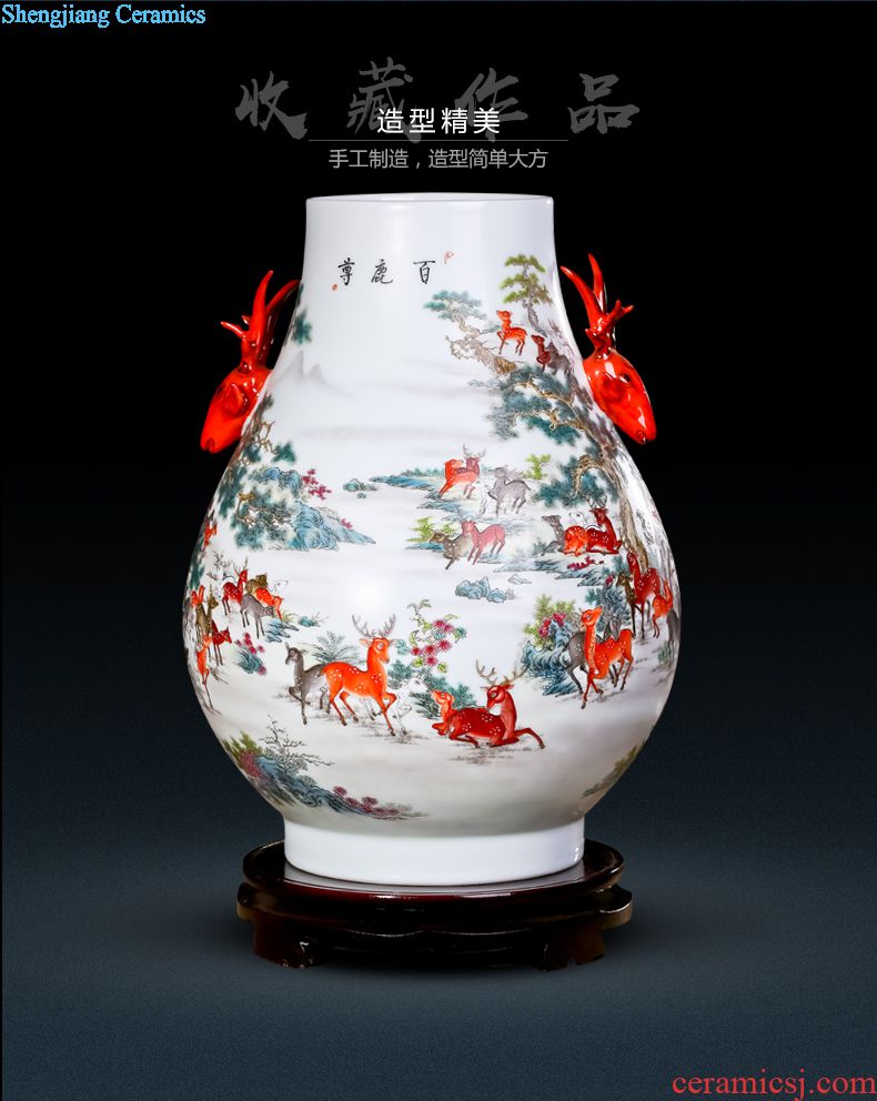 Jingdezhen ceramic hand-painted ceramic vase celebrity famous Bridges porcelain modern home furnishing articles