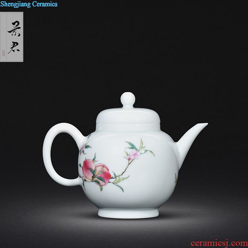 Jingdezhen ceramics with Japanese slag on water bucket small tea to wash water jar is large white tea tea accessories