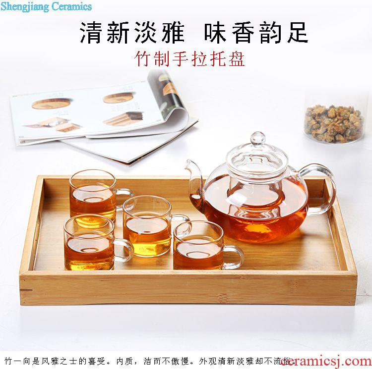 Is Yang your kiln tea suit household ceramics kung fu tea pot open piece of sculpture of a complete set of tea cups