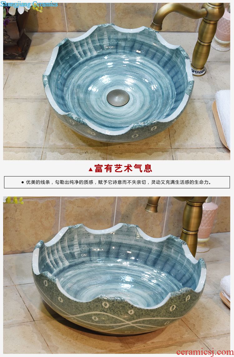 Jingdezhen ceramic basin sinks art on the new stage basin basin of admiralty thread in black