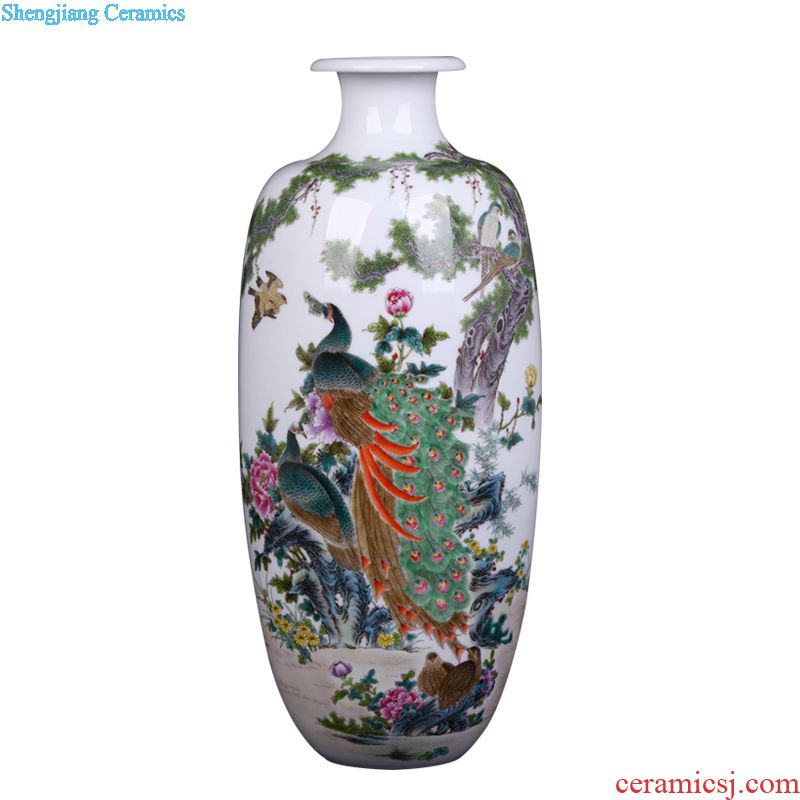 Jingdezhen ceramic handmade creative flower arranging place to live in the sitting room TV ark arts and crafts porcelain vase decoration