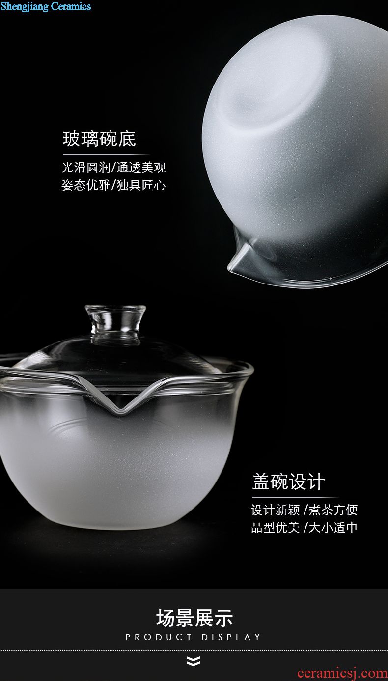 Three frequently hall jingdezhen ceramic tea pot large sealed cans S52001 pu-erh tea store receives the manual hand-painted tea