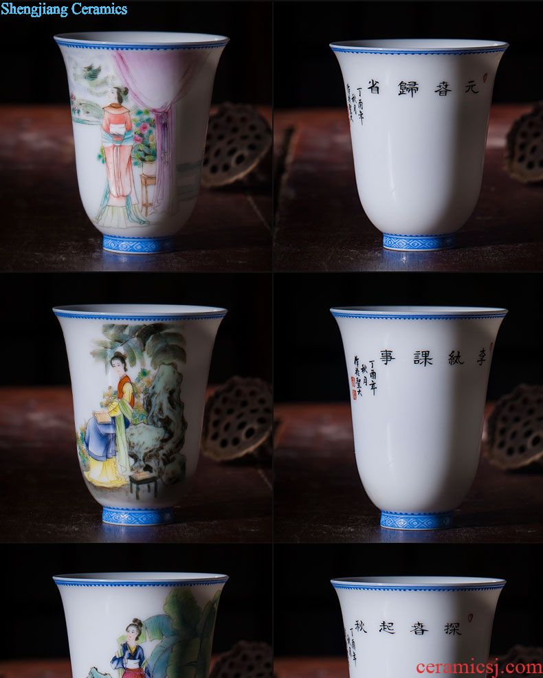 Santa boutique hand-painted color ink kung fu panda sample tea cup jingdezhen ceramics cup tea masters cup to foreigners