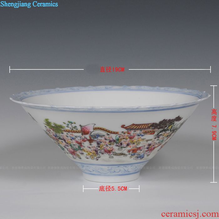 Jingdezhen ceramics hand-painted Chinese vase household adornment art crafts home sitting room adornment