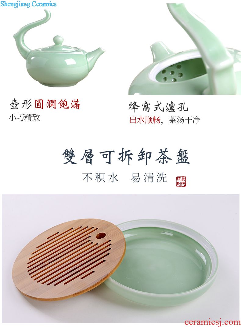 Chinese eat bowl bone porcelain bowl chopsticks of a complete set of jingdezhen blue and white porcelain tableware tableware glair dishes suit household