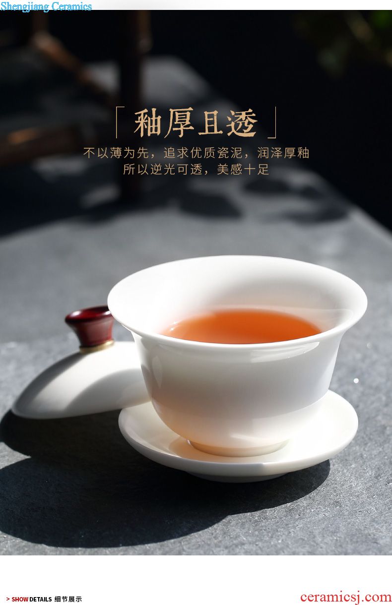 Drink to a kung fu master sample tea cup sweet white glazed ceramic cups cup single cup jingdezhen porcelain tea set small cup