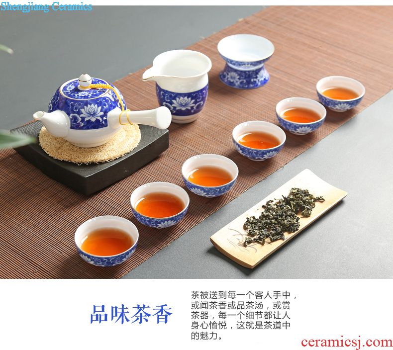 Your kiln tea set to open the slice is young brother kiln porcelain porcelain of a complete set of kunfu tea glass teapot