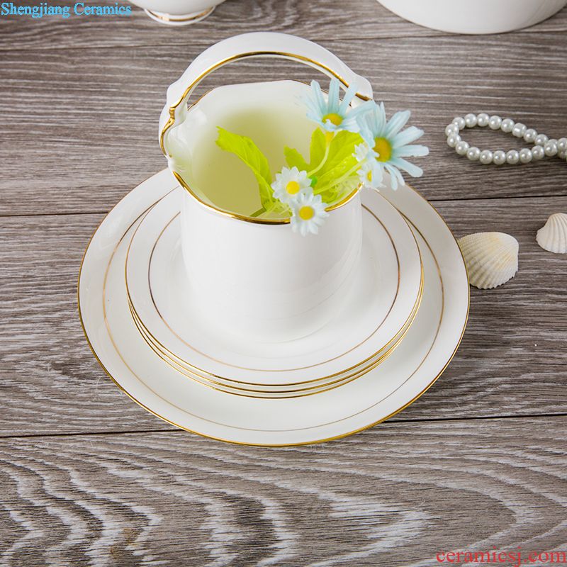 European household tableware portfolio bowl jingdezhen bowls of bone disc sets business gifts tableware wedding gift boxes