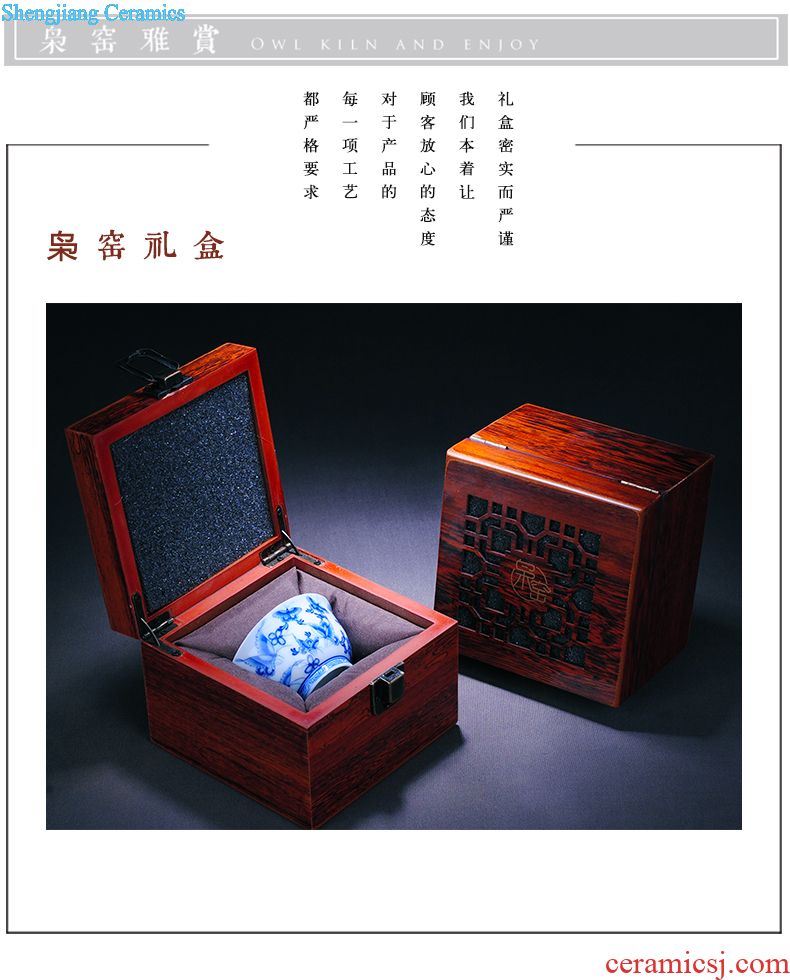 Jingdezhen hand-painted ceramic seal pot caddy powder enamel storage tanks and receives kung fu tea accessories