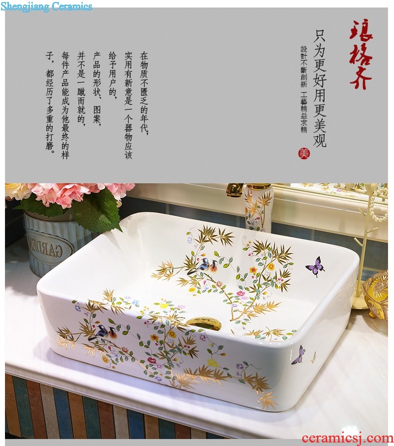 Koh larn, qi column basin sink lavatory pillar type ceramic glaze LZ1145 sink on floor crack