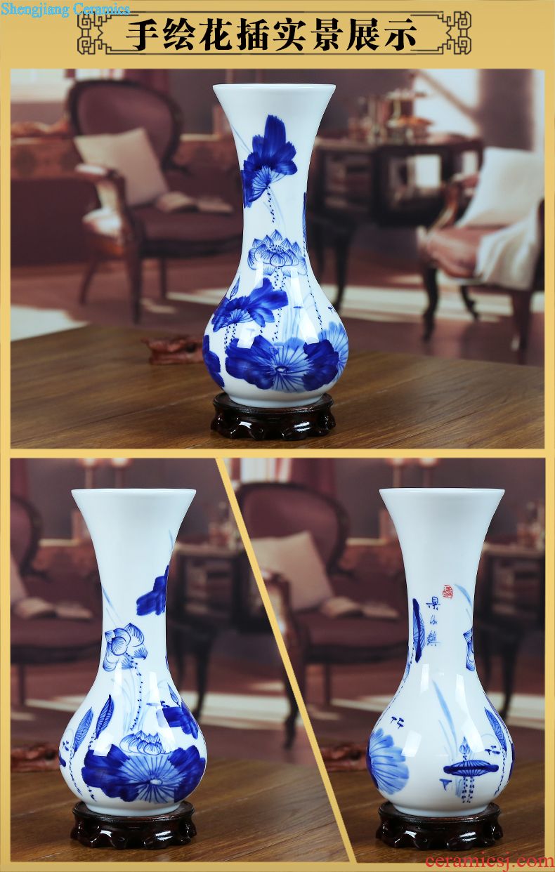 Classical jingdezhen ceramics vase jun porcelain three Yang kaitai modern home decoration crafts are sitting room