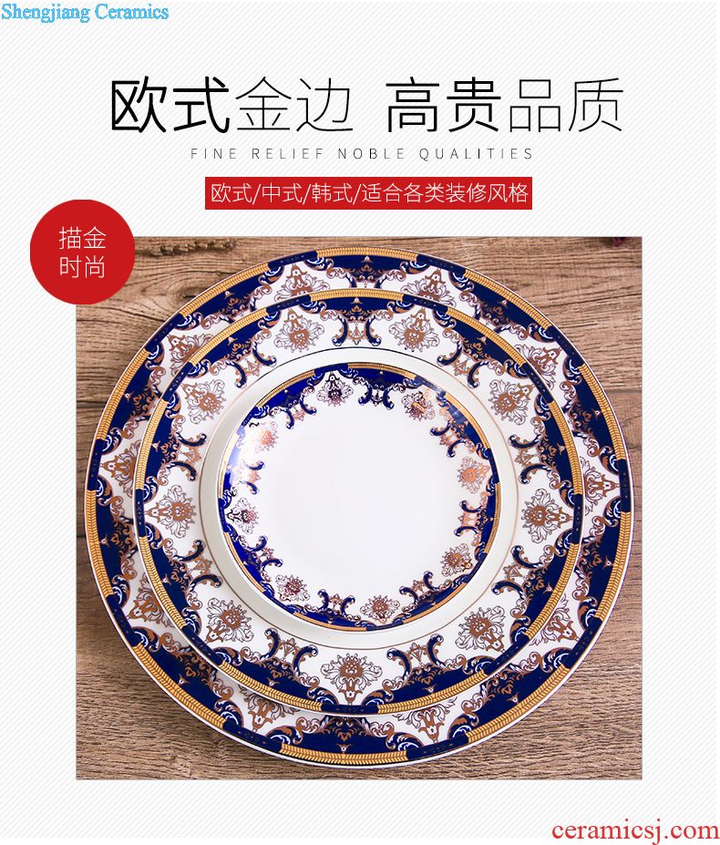 Tableware suit wedding gifts Jingdezhen ceramic tableware creative home dishes dishes business gifts home