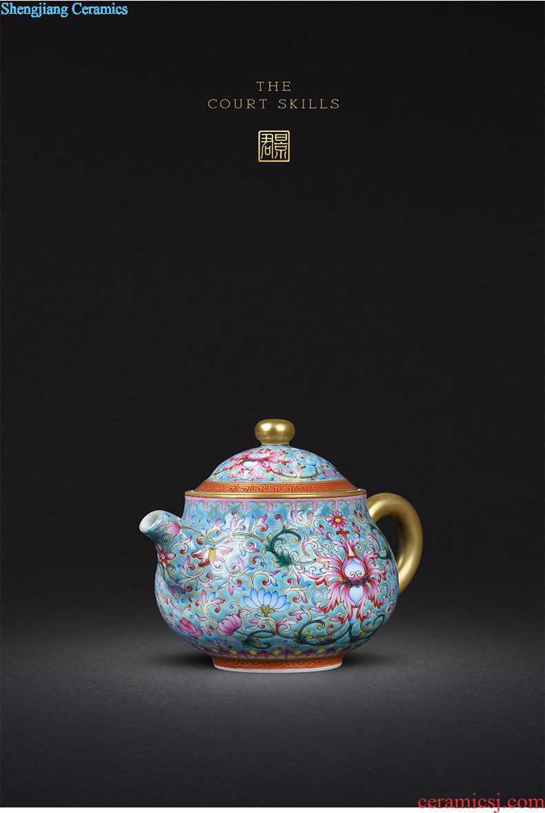 JingJun jingdezhen ceramics ji blue paint all hand sample tea cup kung fu tea tea masters cup