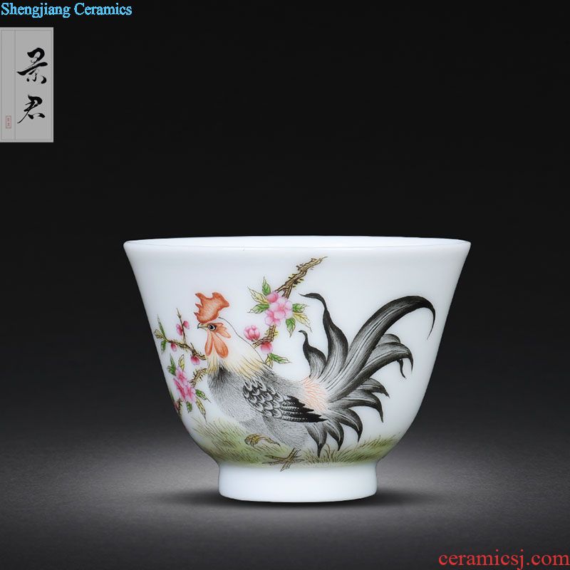 JingJun Jingdezhen ceramics Rouge beauty glaze colour all hand kung fu tea kettle