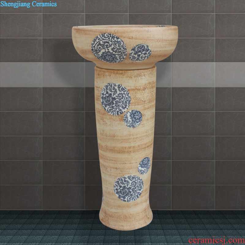 JingYuXuan jingdezhen ceramic lavatory basin basin art on the sink small 35 red and black peony