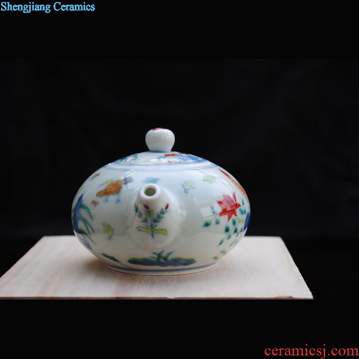Jingdezhen manual landscape sample tea cup on glaze color ink master cup hand-painted ceramic kung fu tea set single cup individual cup