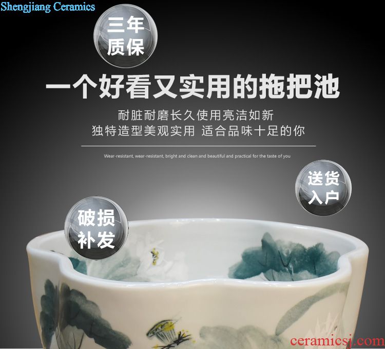 Jingdezhen JingYuXuan art basin accessories double basin form a complete set of water drainage copper core pressure type