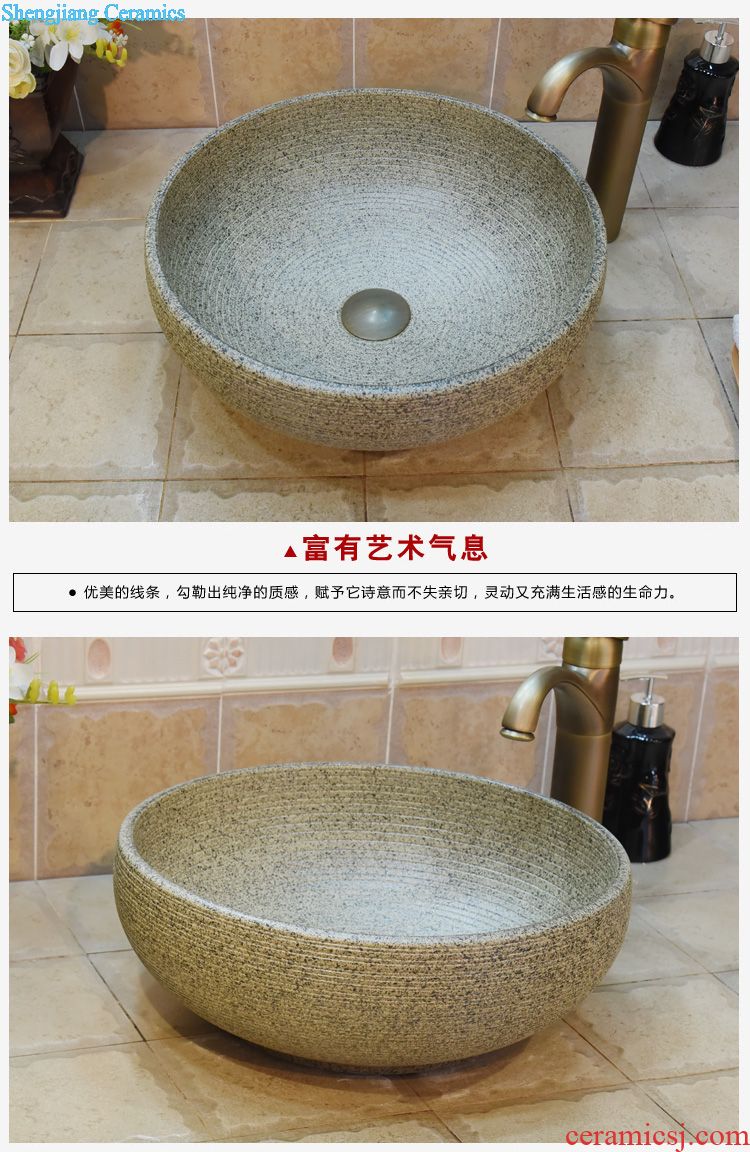 Jingdezhen ceramic JingYuXuan yellow golden plum blossom stage basin sinks art basin sink basin