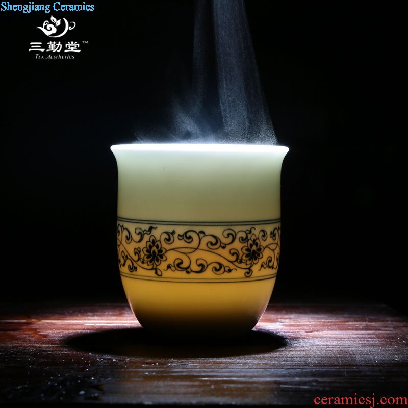 Three frequently hall jingdezhen ceramic kung fu tea tea cups sample tea cup celadon pu-erh tea cup cup S41120 master