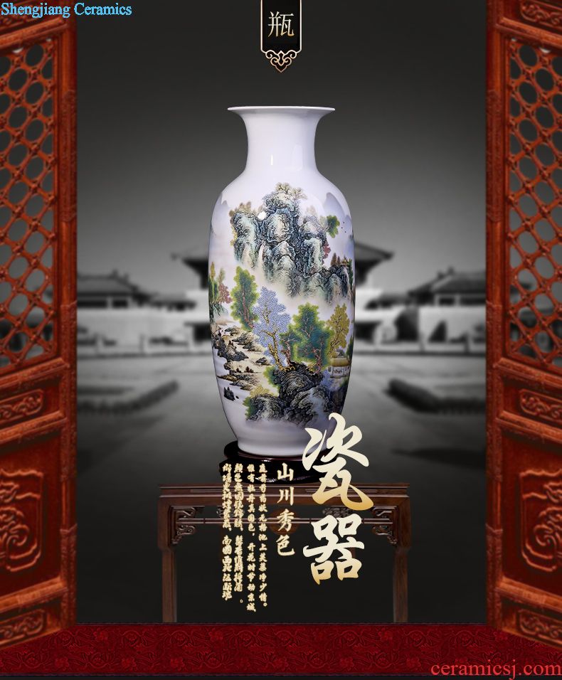 Jingdezhen ceramic bread seven pu 'er tea pot home tea sealed cans a large store of blue and white porcelain tea pot