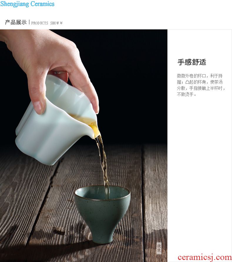 Drink to wash antique blue and white porcelain xuan grain tea wash the ceramic cup tea with tea zero accessories