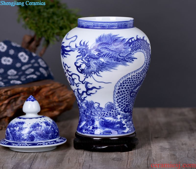 Jingdezhen ceramic vase of large Chinese style household adornment furnishing articles zen furnishing articles creative home sitting room