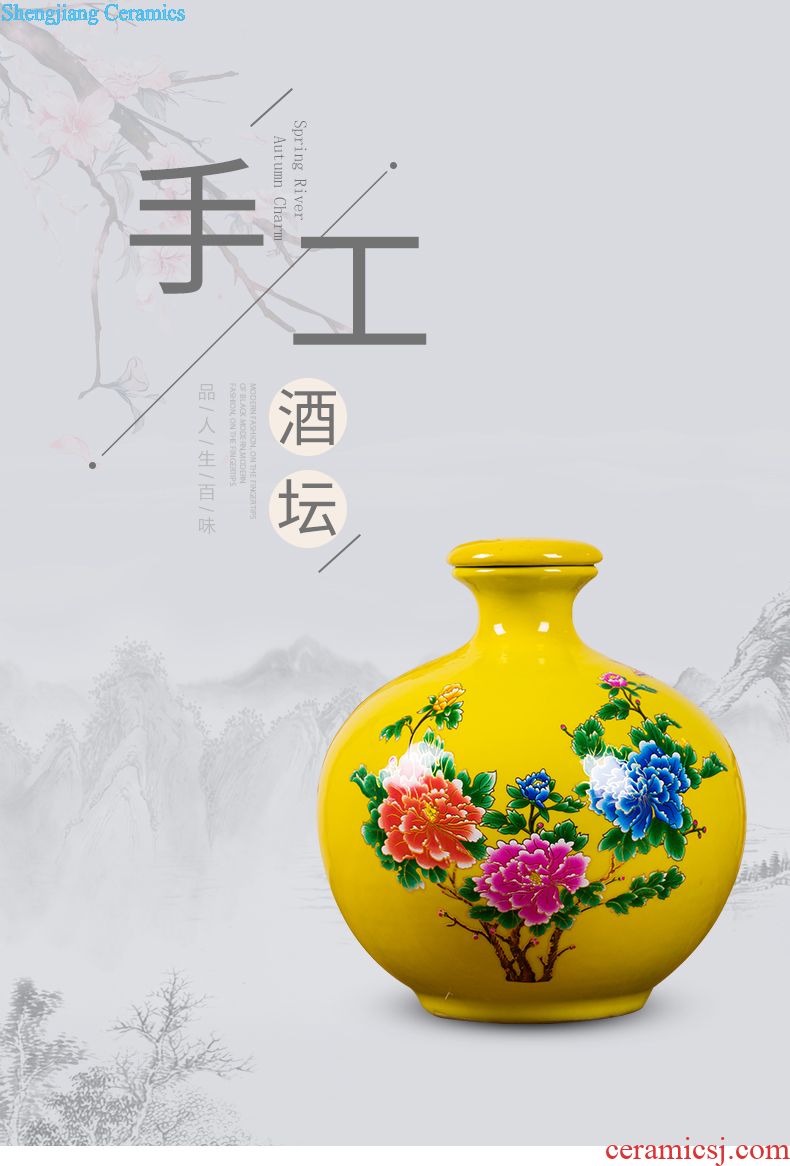 Jingdezhen ceramic wine temperature restoring ancient ways of Chinese style household liquor warm hip flask glass a small handleless wine cup wine suits hot hip flask