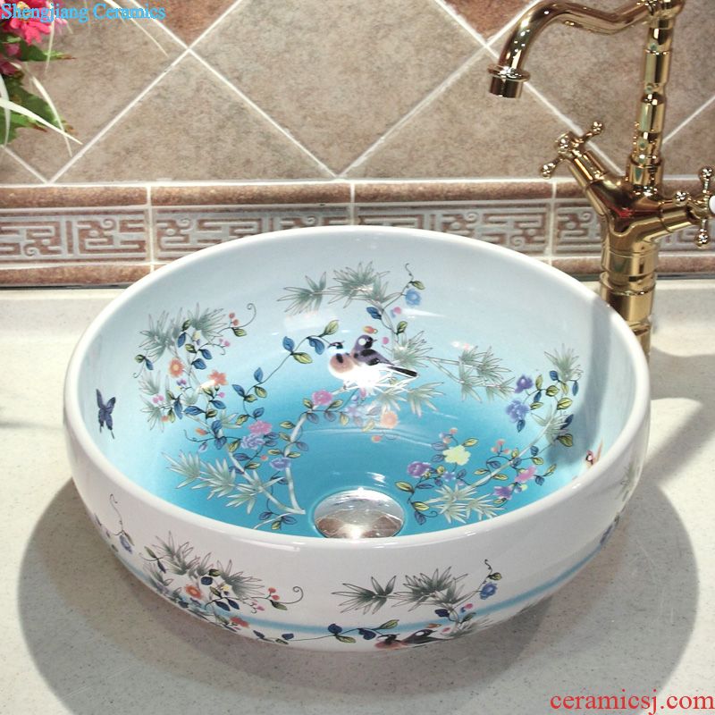 Jingdezhen JingYuXuan new blue thread ceramic art basin basin lavatory sink basin on stage