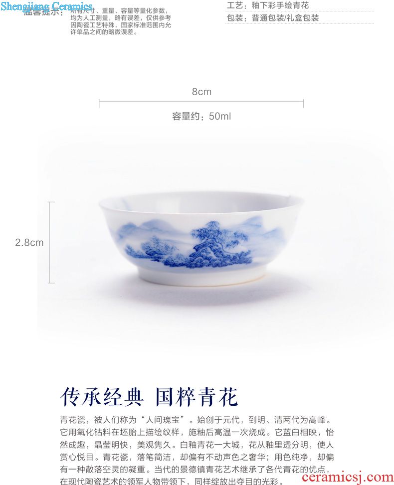 Holy big ceramic pot bearing new color landscape dry bubble tea tray hand-painted plate saucer all hand fittings of jingdezhen tea service