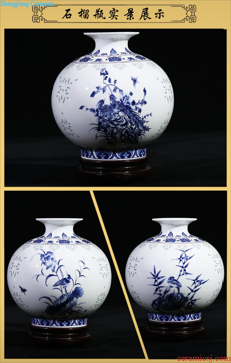 Jingdezhen ceramic vase creative variable glaze blue modern household contracted sitting room of Chinese style study classical furnishing articles