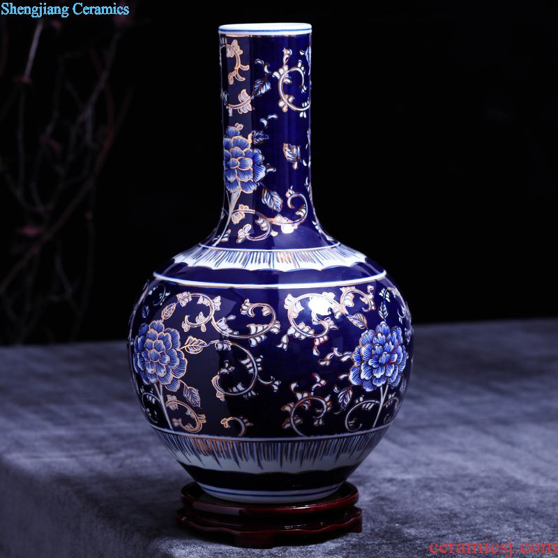 Master of jingdezhen ceramics hand-painted mesa cranes big vase vases, modern household crafts