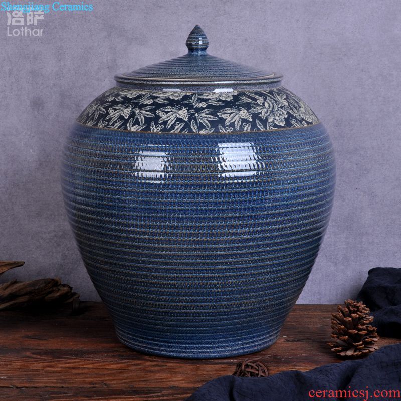 Jingdezhen ceramic jars 50 kg protoplasmic wine bottle it sealed jar of wine bottle wine jar can take leader