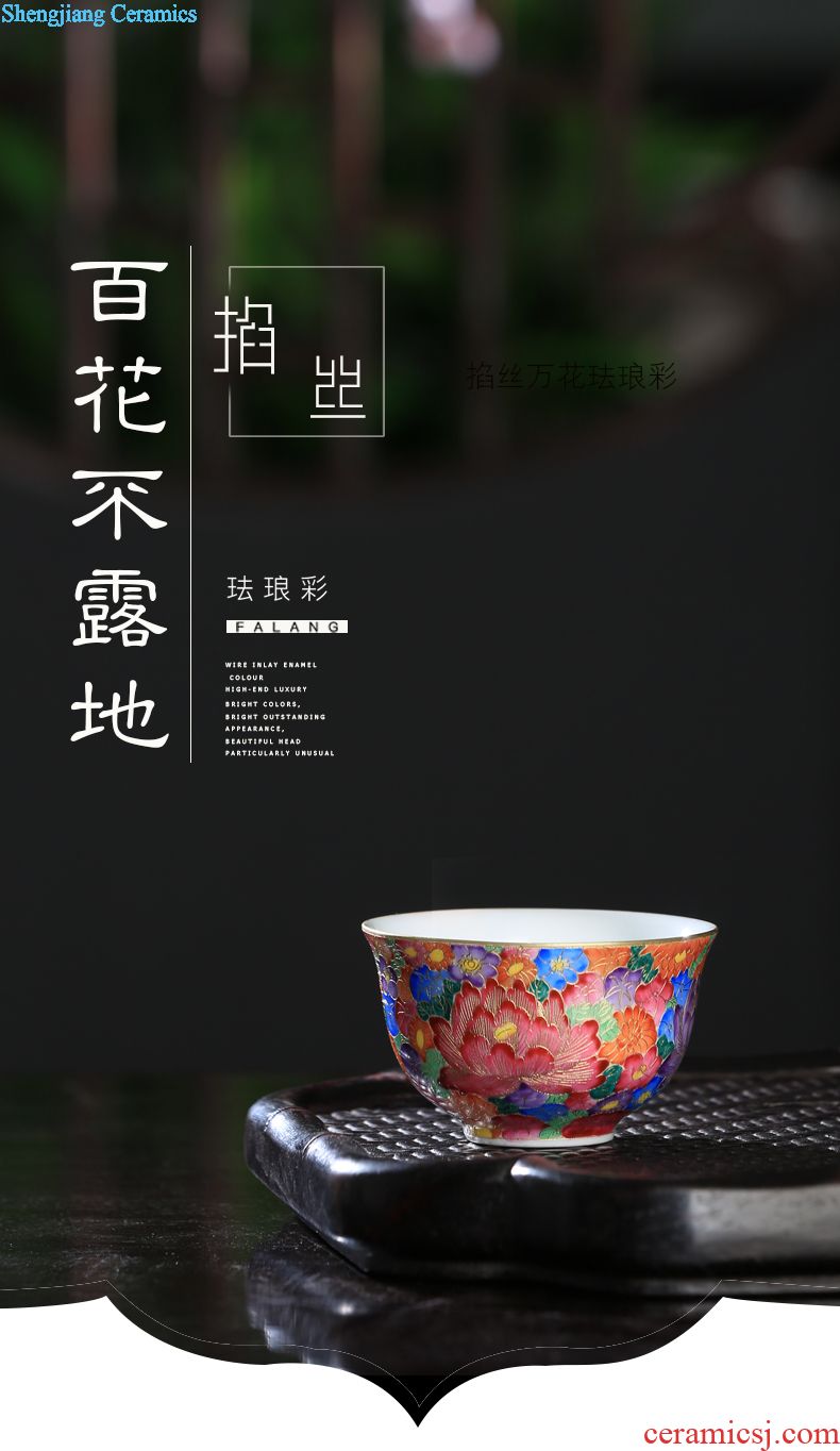 Jingdezhen master cup single cup ceramic cups tea tea set, hand-painted snow landscape manual jade porcelain sample tea cup