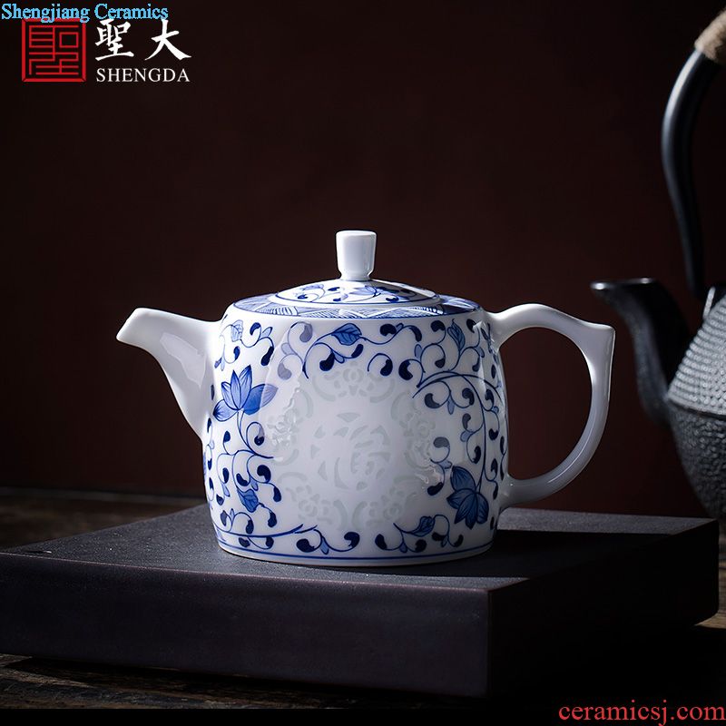 Santa jingdezhen ceramic tureen lid buy hand painted green Hualien disc all hand tea tea accessories cover lid