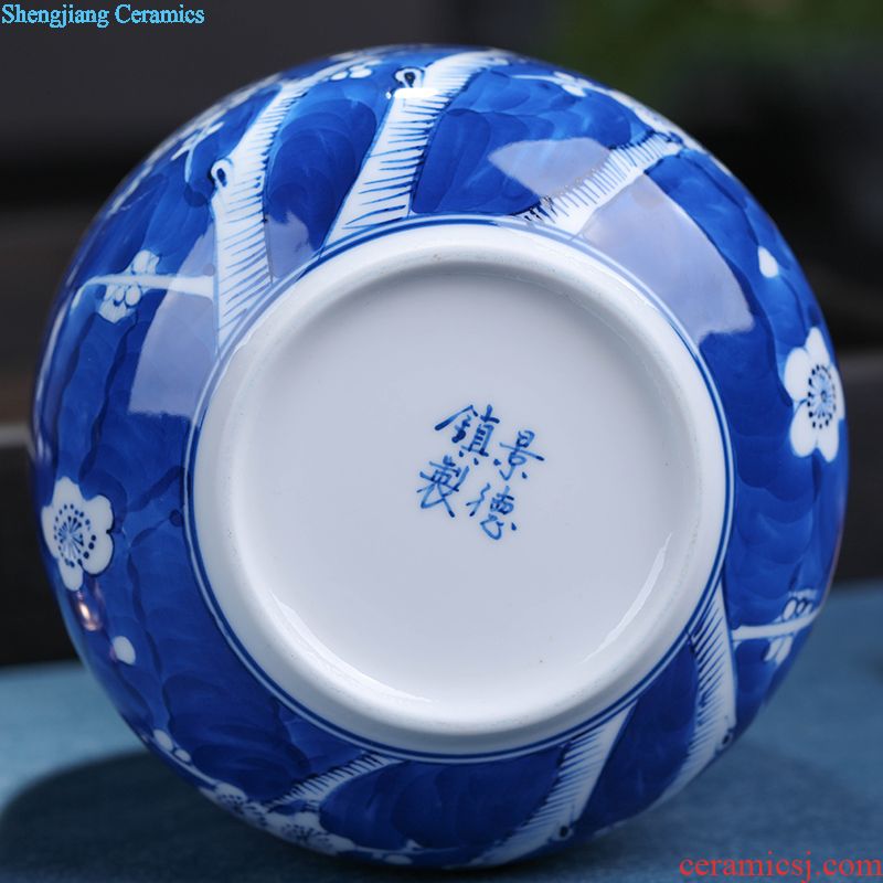 Jingdezhen ceramic tea cake tea gift box packaging household tea pot seal pot storage tank