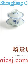 Three frequently hall tureen tea bowl Jingdezhen kung fu tea set hand-painted pastel large only three bowl of ceramic cup