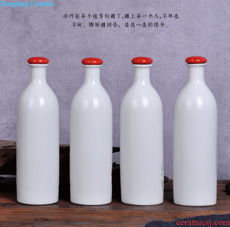 Jingdezhen ceramic high white pickle jars pickle jar sealed storage tank cover altar altar sichuan pickles pickled egg cylinder double