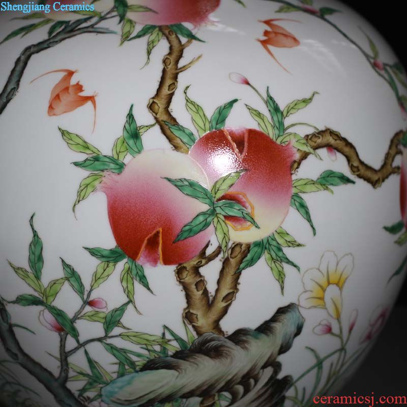 Jingdezhen ji red red imitation royal porcelain vase 20-40 cm celestial plum bottle bottle gourd gourd