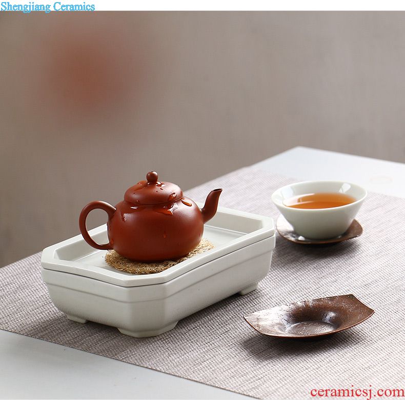Drink to hand-painted porcelain fair yongle sweet white glazed ceramic tea cup white points home and pour tea cups small sea
