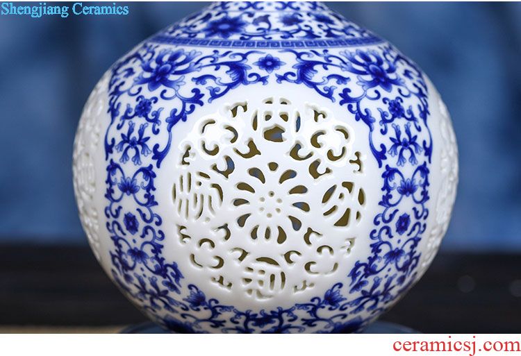 Jingdezhen large ceramic vase landing crafts decoration snow study furnishing articles classical fashion accessory