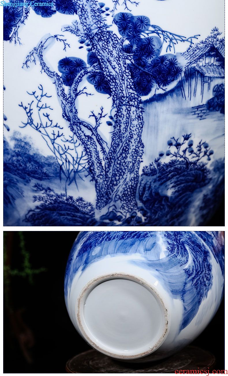 Jingdezhen ceramics with cover decoration storage tank meters large creative new Chinese style jar jar airtight jar of porcelain